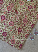 "Shaista" Beige Buttoned Cotton kurta - Big Size