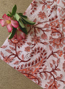 "Dharna" White Block Printed Cotton kurta - Big Size