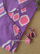 "Tarana" Purple Cotton kurta - Big Size