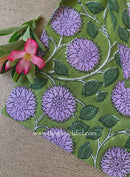 "Panna" Green Block Printed Cotton kurta - Big Size