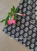 "Bulbul" Black Block Printed Cotton kurta - Big Size