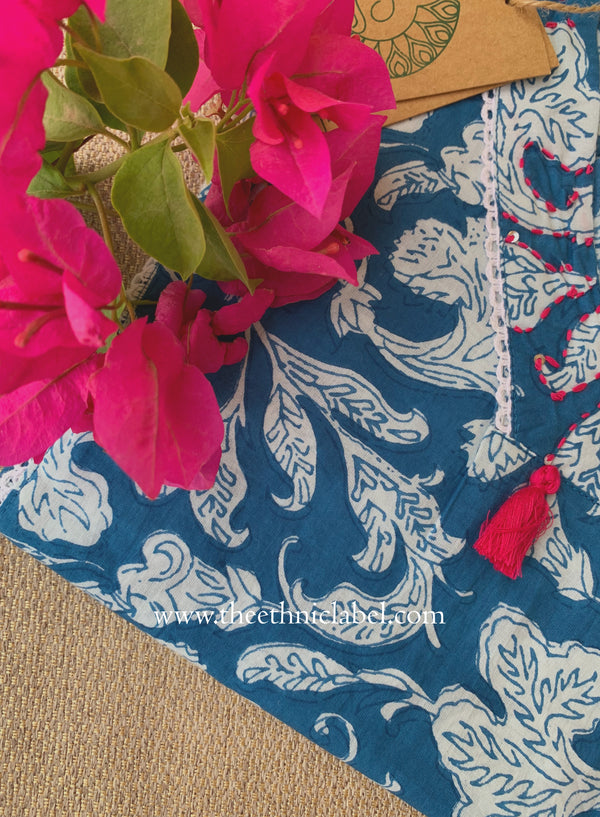 "Riva" Laced Cotton kurta