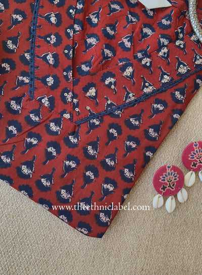 "Apurva" Laced Cotton kurta