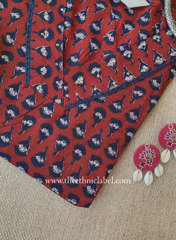 "Apurva" Laced Cotton kurta