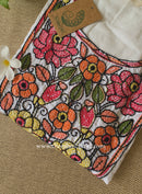 "Nirupa" Embroidered White Cotton kurta