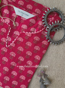 "Maira" Raani Laced Cotton kurta