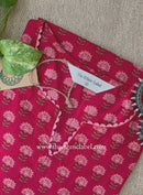 "Maira" Raani Laced Cotton kurta