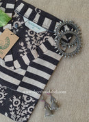 "Antra" Hand Block Printed Black Cotton kurta