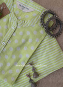 Elara Green Polka Cotton Co-ord Set(2pc)