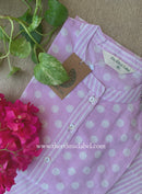 Elara Purple Polka Cotton Co-ord Set(2pc)