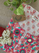 "Swarupa" Embroidered Cream Cotton kurta- Big Size