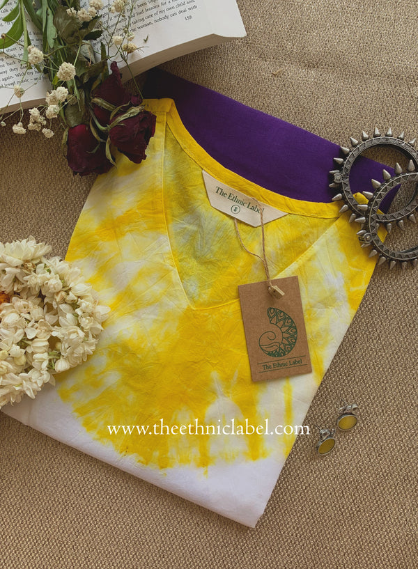 "Chitrang" Tie and Dye Cotton kurta