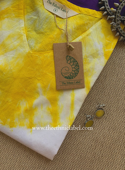 "Chitrang" Handcrafted Tie and Dye Cotton kurta