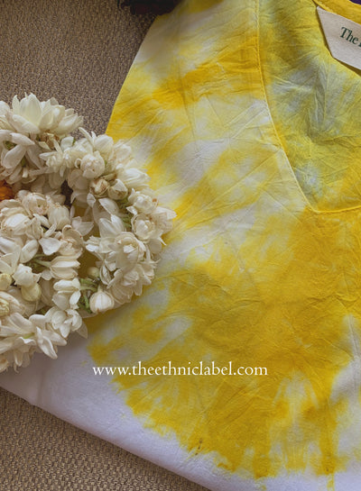"Chitrang" Handcrafted Tie and Dye Cotton kurta