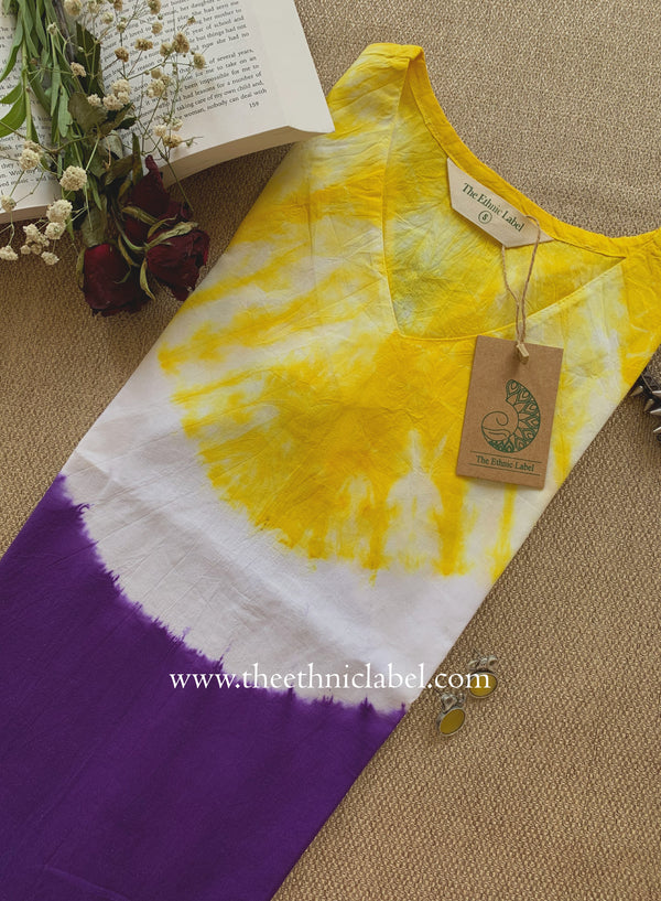 "Chitrang" Tie and Dye Cotton kurta