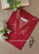 "Sutika" Printed Red Cotton kurta