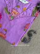 "Sheena" Embroidered Purple Cotton kurta