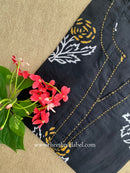 "Rhea" Hand Block Printed Black Cotton kurta