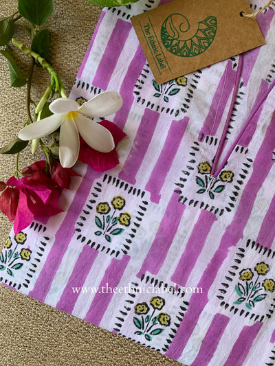"Aasma" Hand Block Printed Cotton kurta