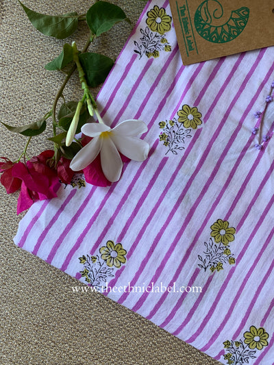 "Pavani" Hand Block Printed Cotton kurta
