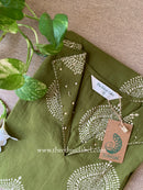 "Kanan" Embroidered Green Cotton kurta