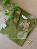 "Kanan" Embroidered Green Cotton kurta
