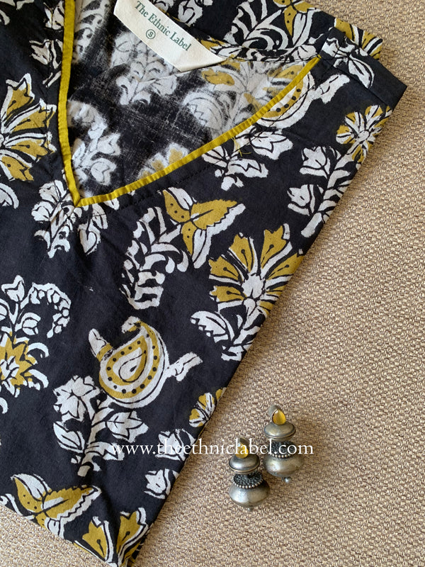 "Virsa" Hand Block Printed Bagru Cotton kurta