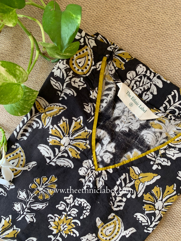 "Virsa" Hand Block Printed Bagru Cotton kurta