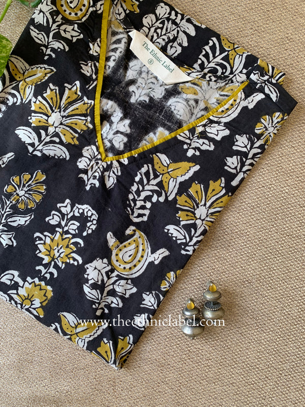 "Virsa" Hand Block Printed Bagru Cotton kurta
