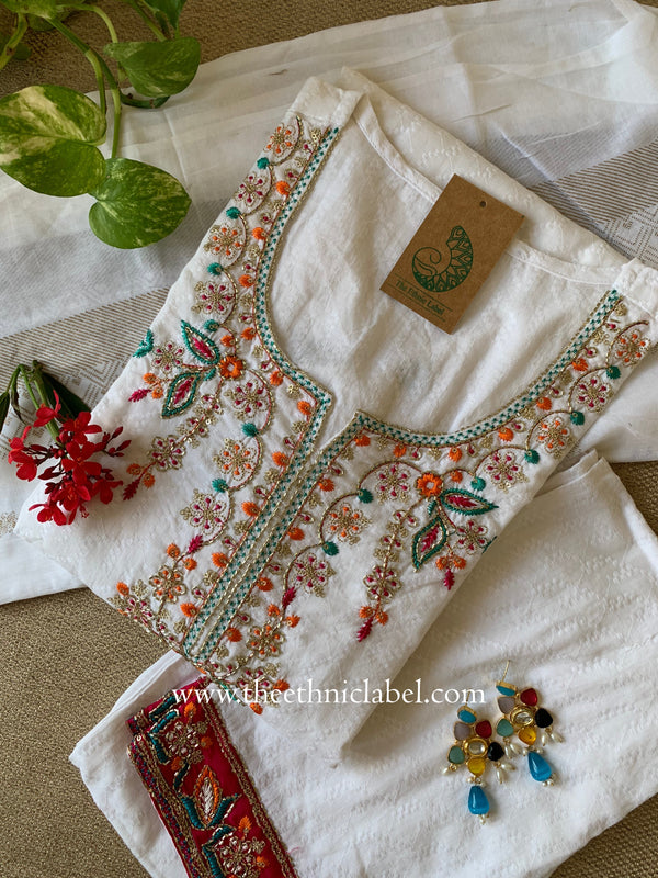 "Simaran" Cotton Kurta Set with Dupatta(3pc)