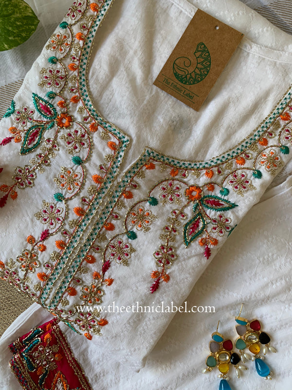 "Simaran" Cotton Kurta Set with Dupatta(3pc)