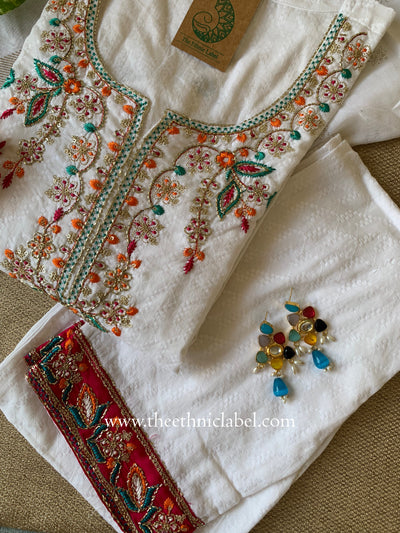 "Simaran" Cotton Kurta Set with Dupatta(3pc)