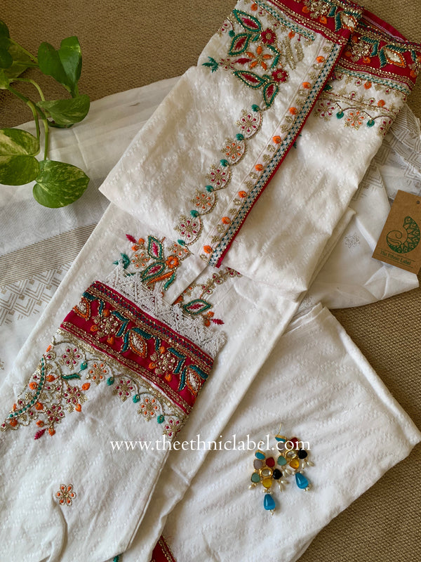 "Simaran" Cotton Kurta Set with Dupatta(3pc)