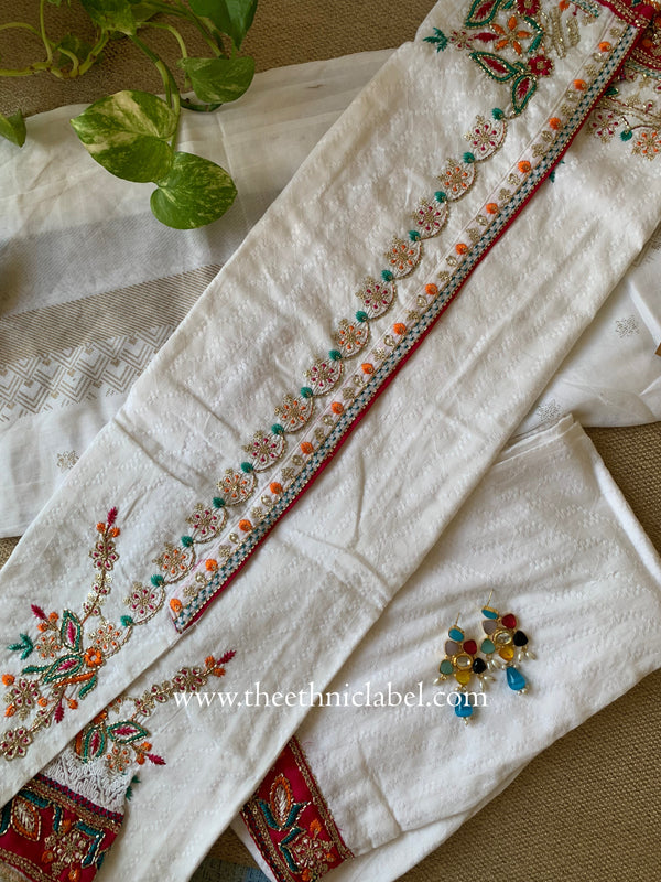 "Simaran" Cotton Kurta Set with Dupatta(3pc)
