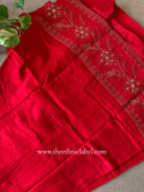 "Rasa" Red Silk Kurta Set with Dupatta(3pc)