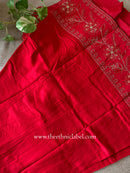 "Rasa" Red Silk Kurta Set with Dupatta(3pc)