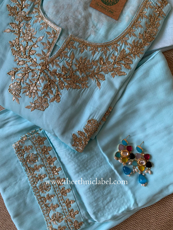 "Ruhani" Silk Kurta Set with Dupatta(3pc)