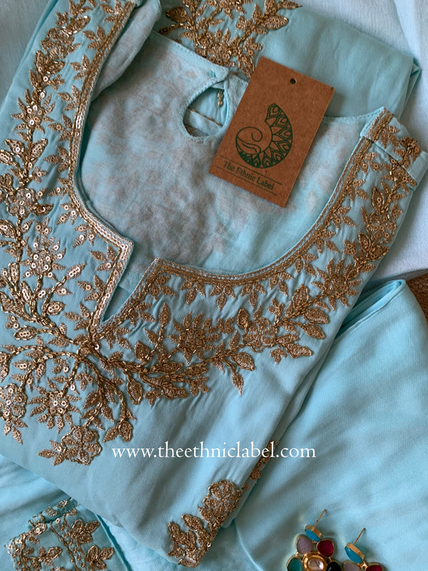 "Ruhani" Silk Kurta Set with Dupatta(3pc)