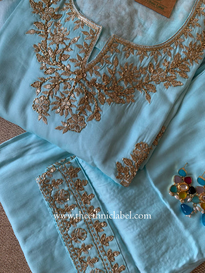 "Ruhani" Silk Kurta Set with Dupatta(3pc)