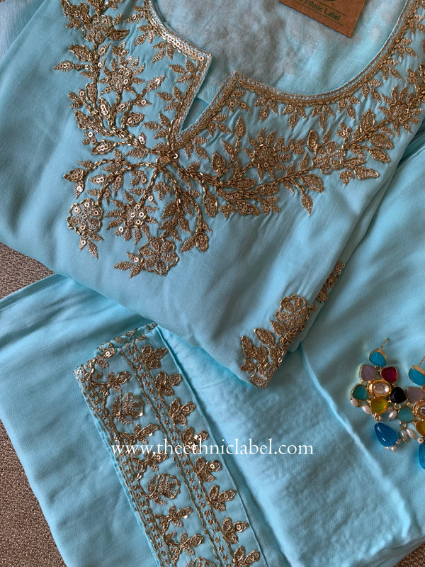 "Ruhani" Silk Kurta Set with Dupatta(3pc)