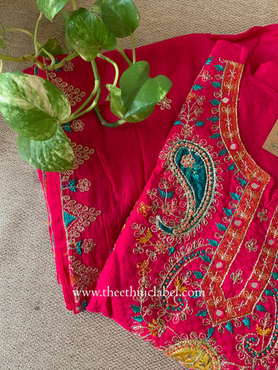 "Nayaab" Rani Cotton Kurta Set with Dupatta (3pc)