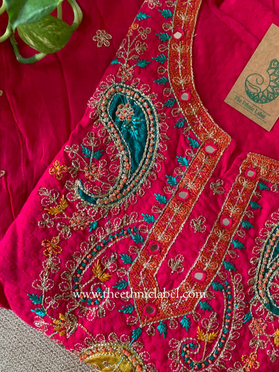 "Nayaab" Rani Cotton Kurta Set with Dupatta (3pc)