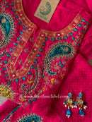 "Nayaab" Rani Cotton Kurta Set with Dupatta (3pc)