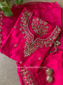 "Suroor" Rani Silk Short Kurta with Palazzo and dupatta (3pc)