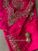 "Suroor" Rani Silk Short Kurta with Palazzo and dupatta (3pc)