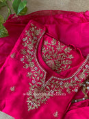"Suroor" Rani Silk Short Kurta with Palazzo and dupatta (3pc)