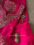 "Suroor" Rani Silk Short Kurta with Palazzo and dupatta (3pc)
