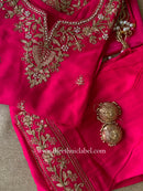 "Suroor" Rani Silk Short Kurta with Palazzo and dupatta (3pc)