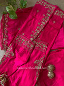 "Suroor" Rani Silk Short Kurta with Palazzo and dupatta (3pc)