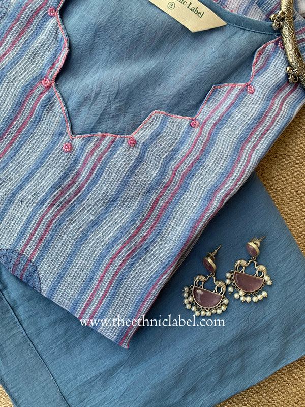 "Kashvi" Kota Doria Kurta Set with Dupatta(3pc)